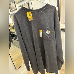 Carhartt Men's Charcoal Long Sleeve Tee